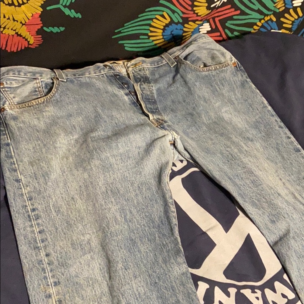 Levi straight leg button-fly jeans